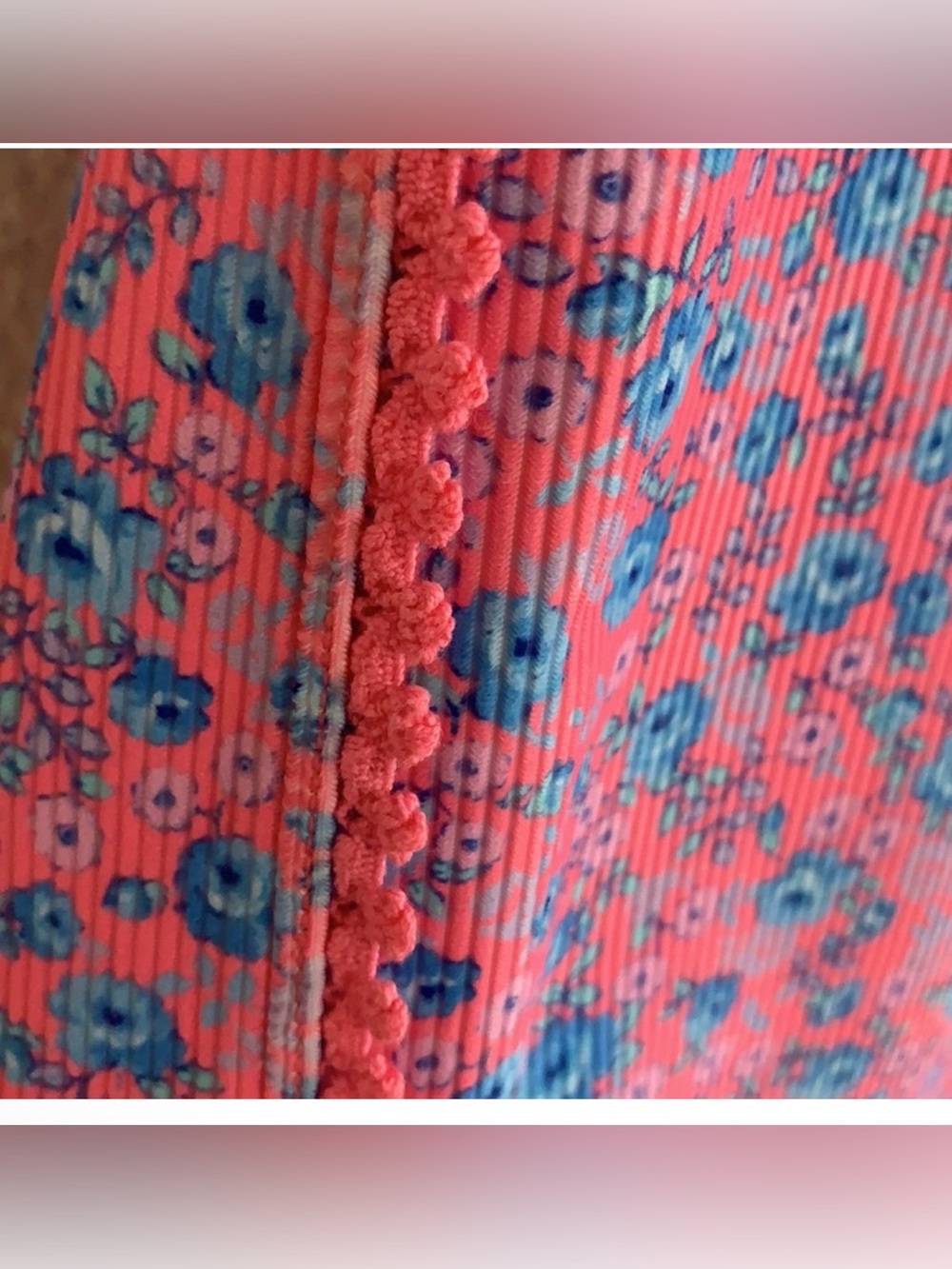 LoveShackFancy Pink Floral Leggings High Waisted Stretch Athleisure XS/S - Picture 7 of 9